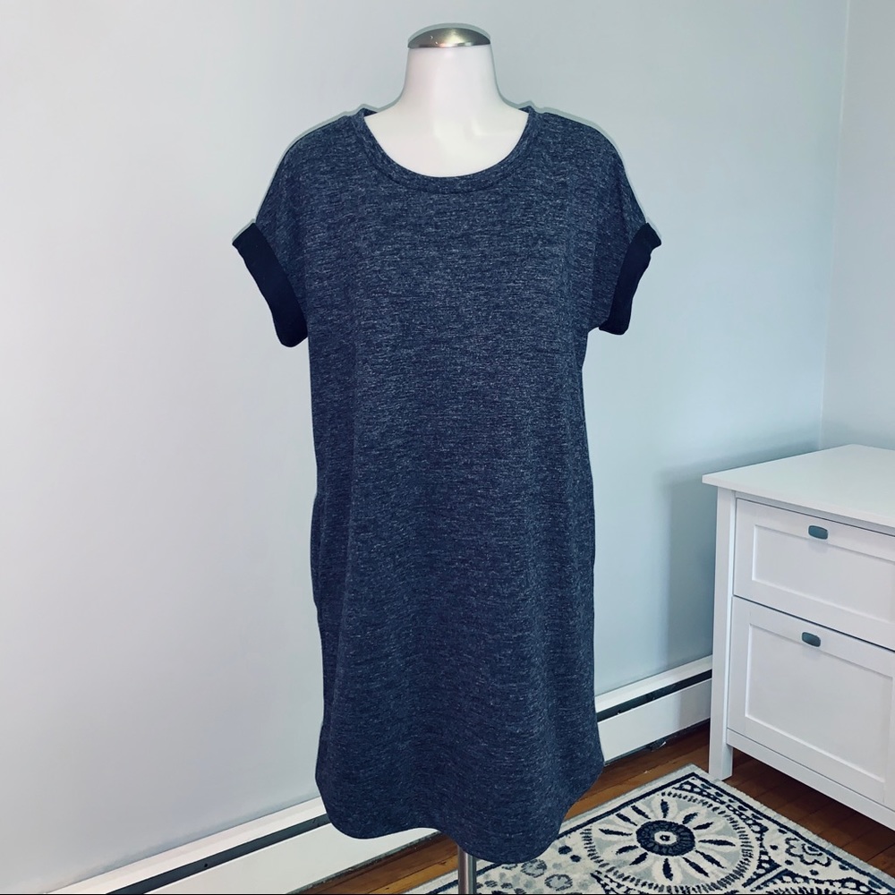 Navy sweatshirt dress